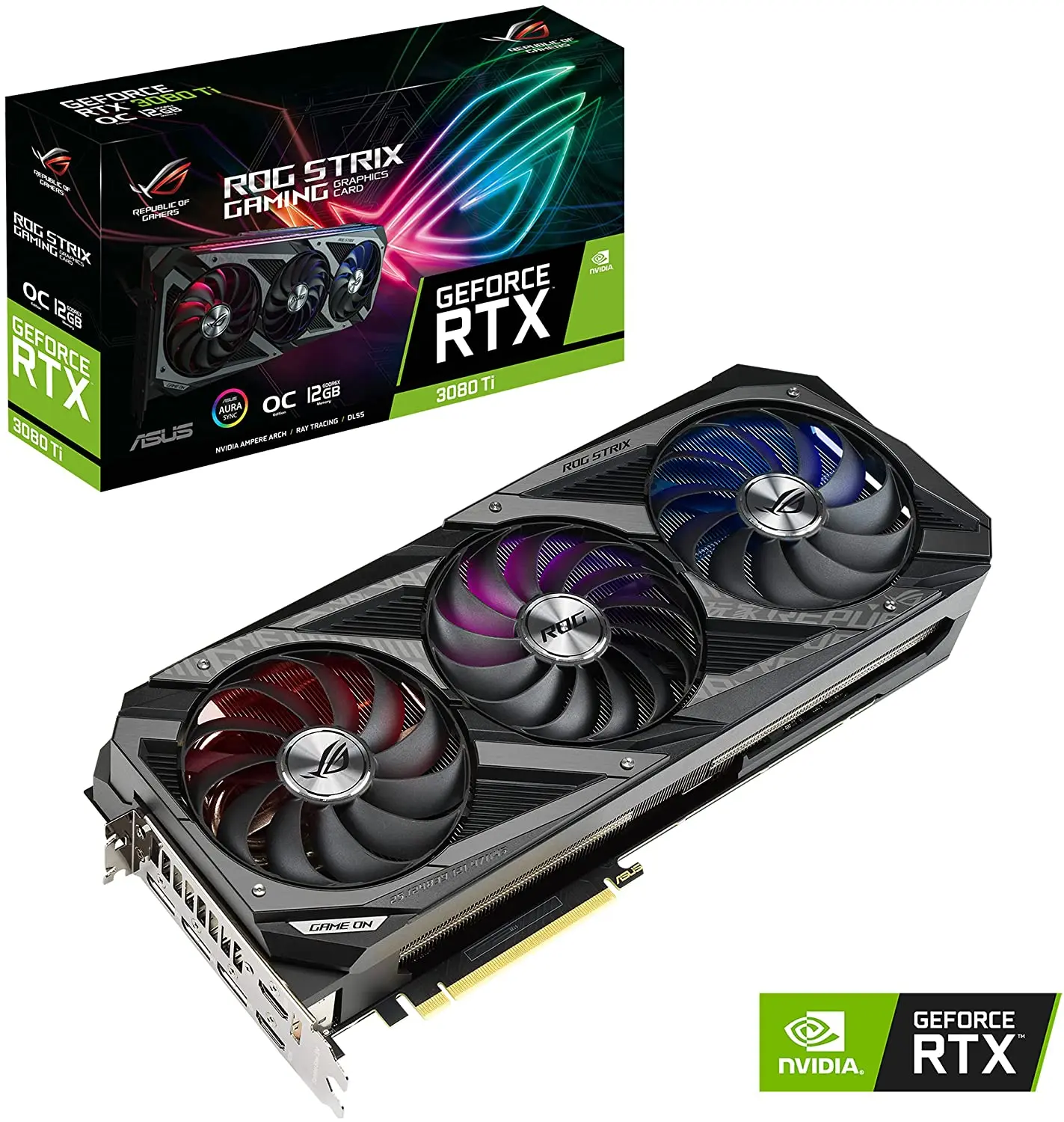 Потрясающая сделка и новое поступление игровой видеокарты ASUS ROG Strix NVIDIA GeForce RTX 3080 Ti OC Edition (PCIe 4 0 12 Гб GDDR6X 