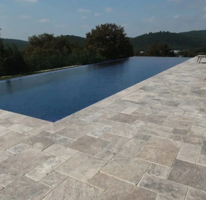 Silver Travertine & Pool Deck