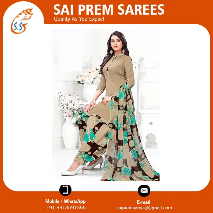 Latest Collection Designer Kurti With Printed Patiala Salwar And Chiffon Dupatta For Sale At Bulk Exporter