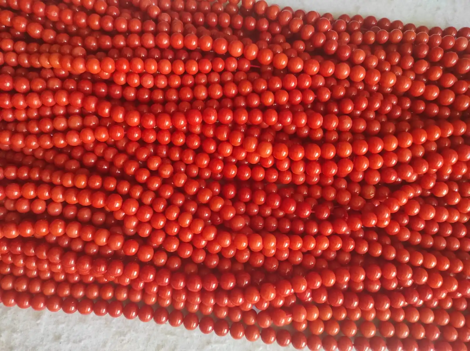 Loose Natural Italian Red Coral Round Beads from Mediterranean Sea all sizes available from 2mm to 12mm