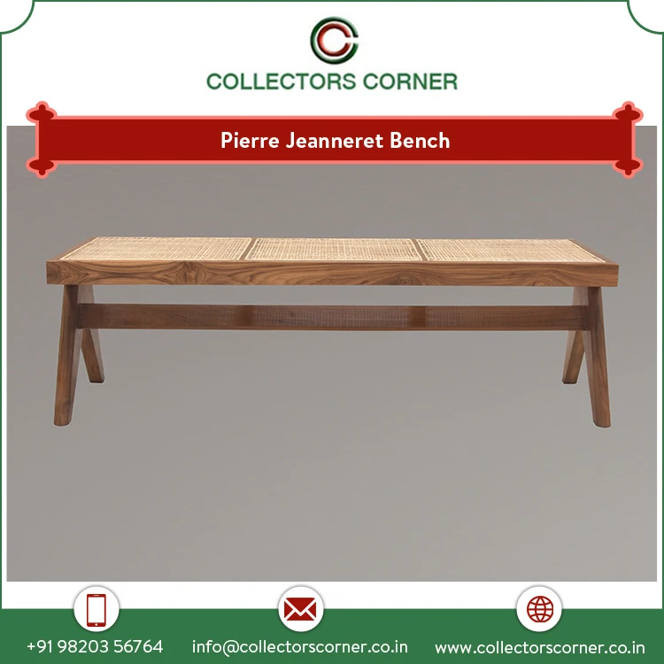 Hot Sale on 2022 New Design Modern Living Room Pierre Jeanneret Wooden Bench Lounge Furniture