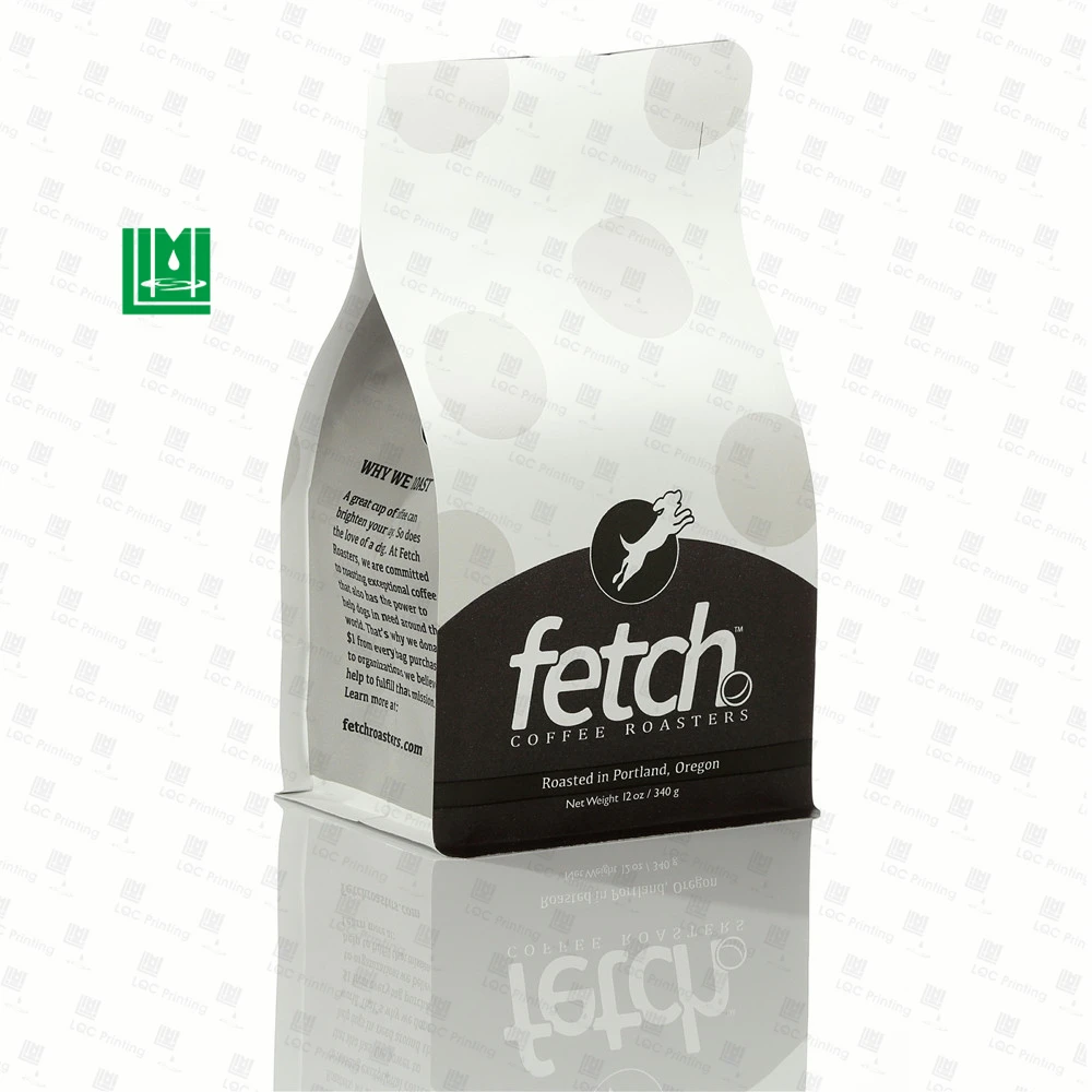 Aluminum Foil Ziplock Vacuum Rice Coffee Block Bottom Valve Tea Cookies Chips Food Storage Safe Plastic Pouch Packaging Bag