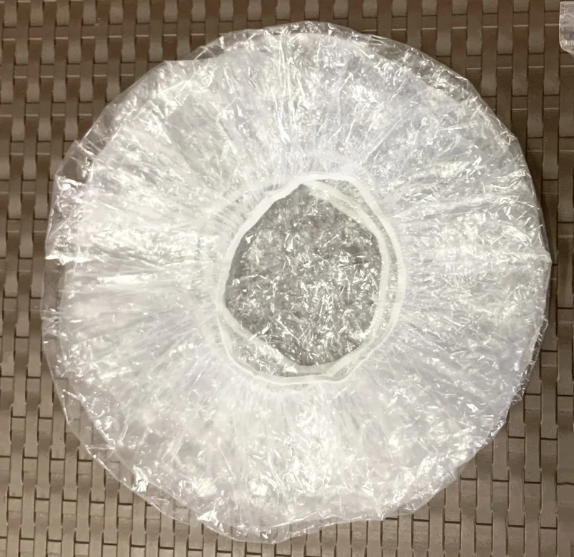 Водонепроницаемая салонная шапочка для сушки волос, пластиковая прозрачная крышка для волос на заказ, одноразовая шапочка для душа