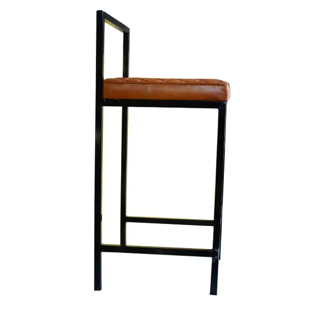 BAR Stool High Chair Bar Furniture Hotel .restaurant .bar. Home Chairs with Back IRON Frame 2020 HOT Sell Upholstered Leather