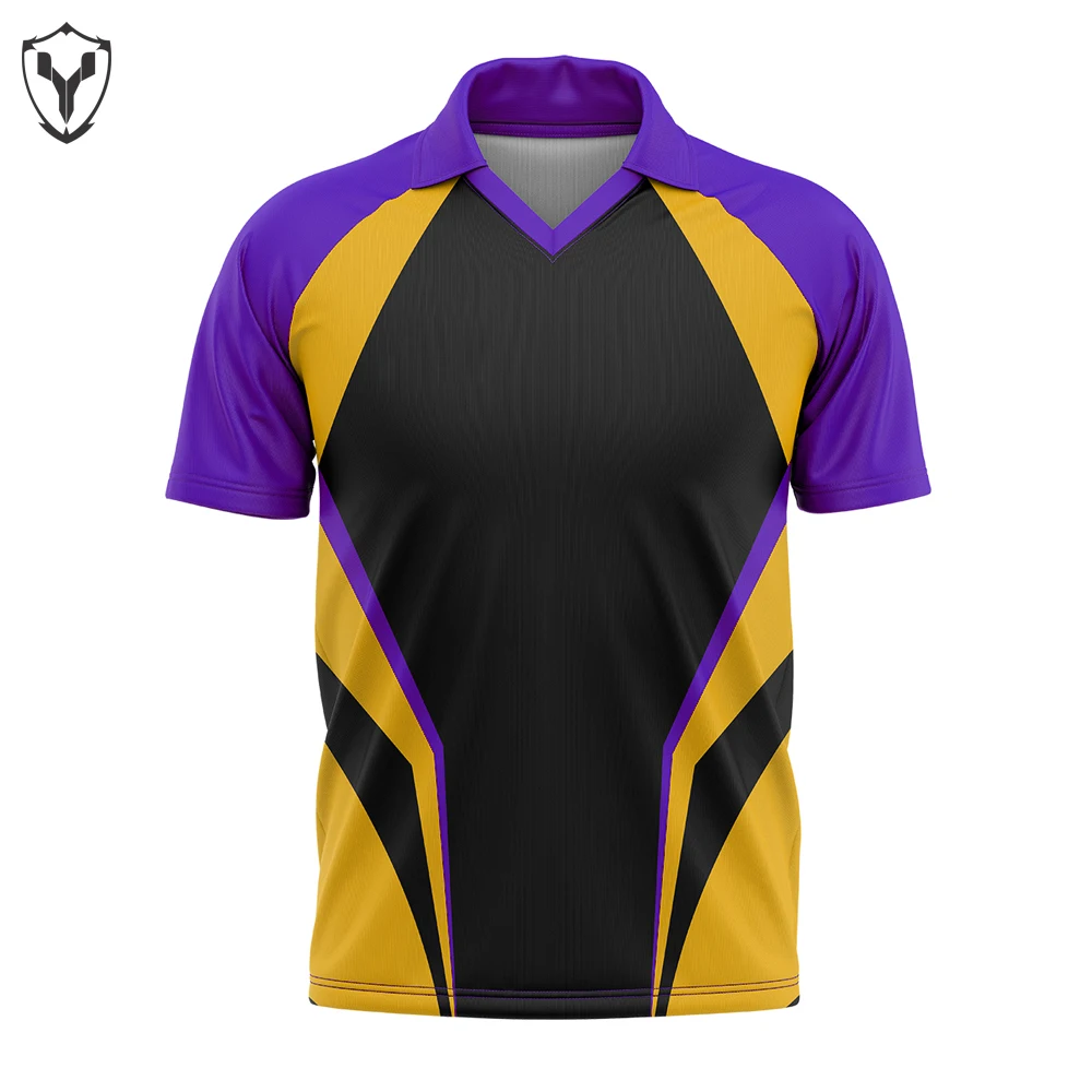 Новая модель оптовая продажа Необычная футболка для крикета с сублимационной печатью Полиэстеровая ткань поло коротким рукавом низкий минимальный заказ дешевая горячая Распродажа мужчин