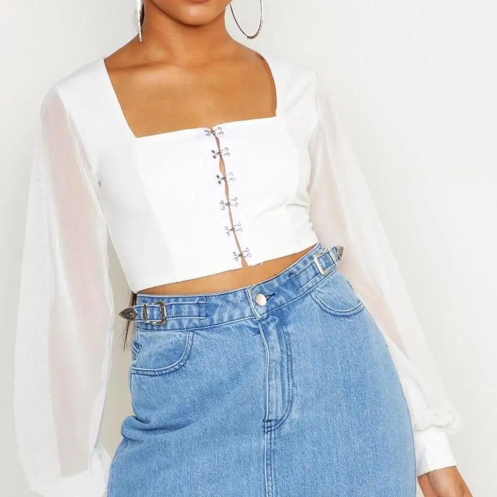 
High quality new fashionable women custom crop top autumn clothes for wholesale 