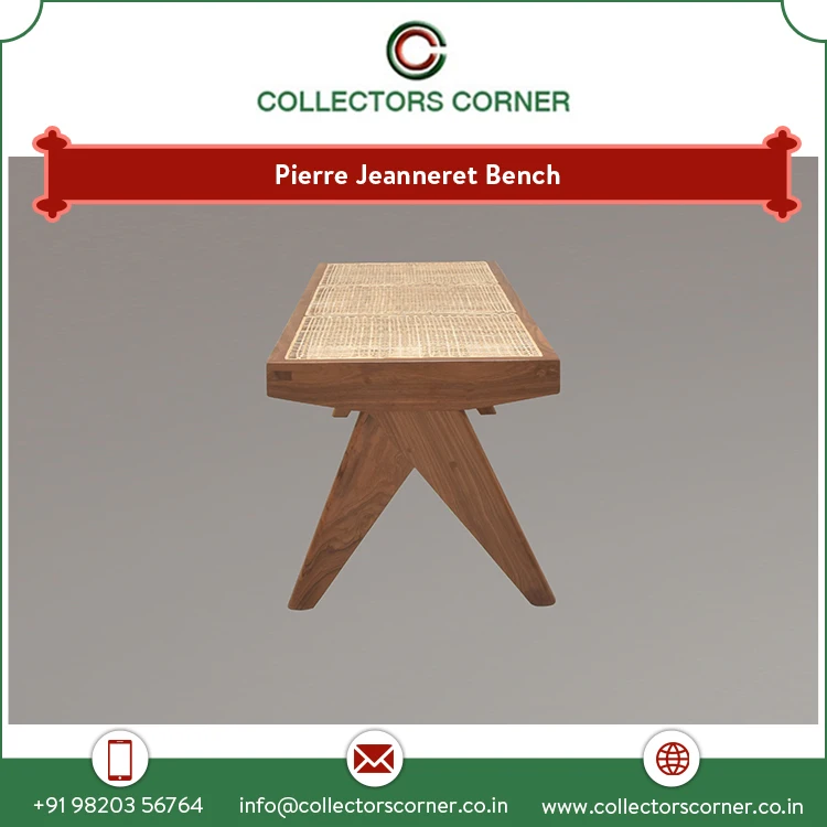 Hot Sale on 2022 New Design Modern Living Room Pierre Jeanneret Wooden Bench Lounge Furniture