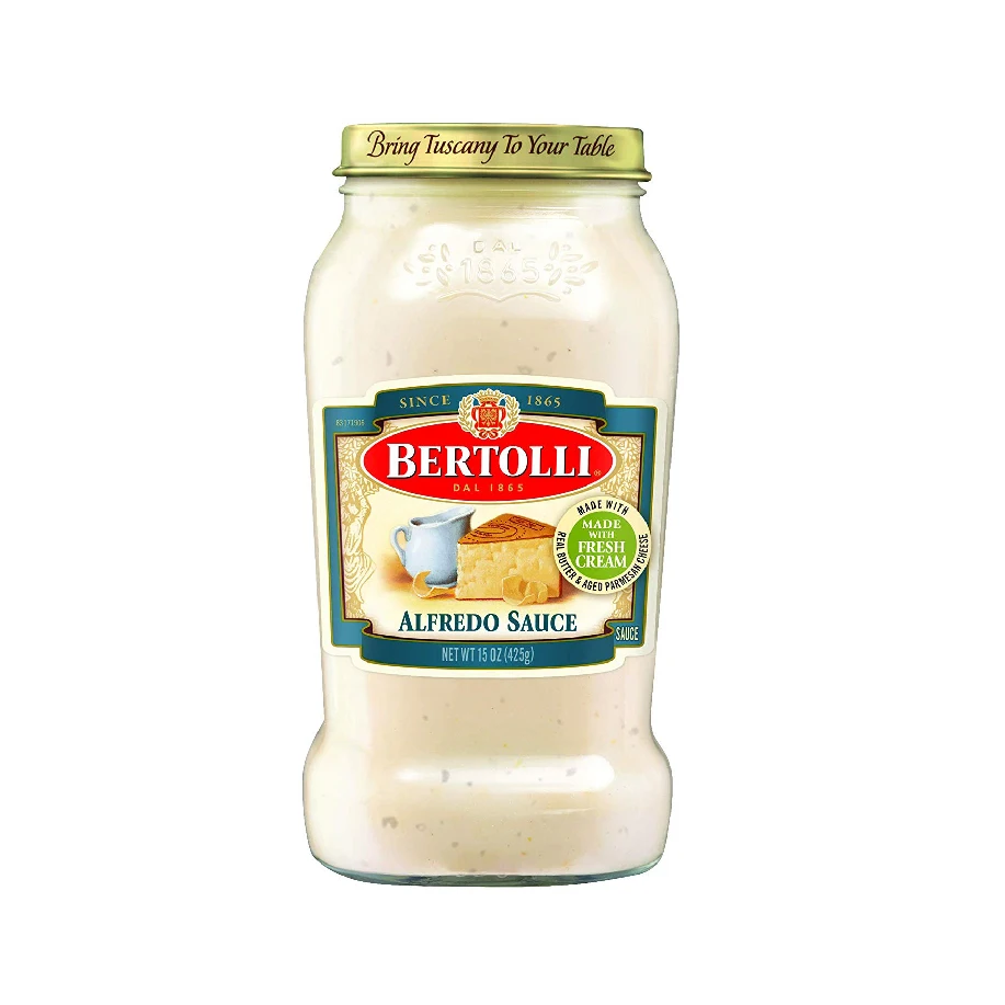 Bertolli Alfredo White Cheese Pasta Sauce with Aged Parmesan Cheese (15 Oz x 12 Units) Product of USA