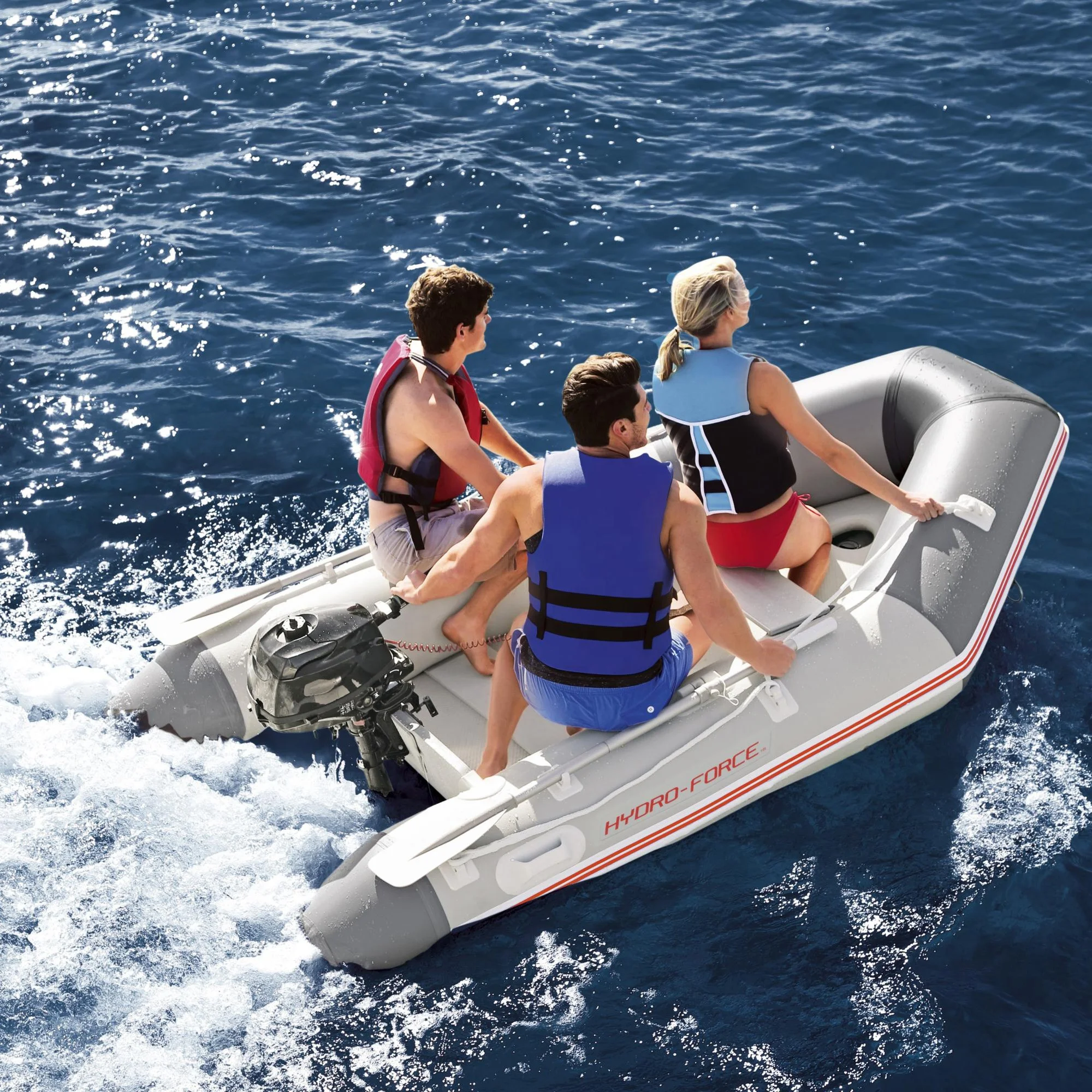 Лодка Bestway 65047 CASPIAN PRO 2 8 м 9 футов. в надувной спортивный тендер лодка