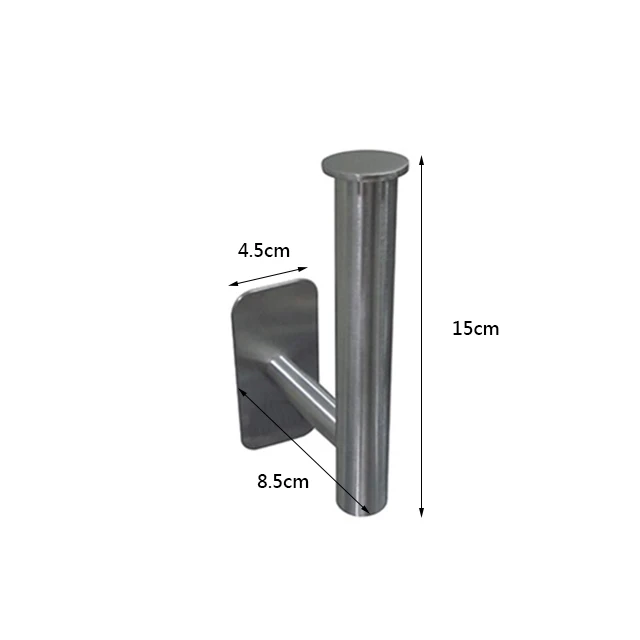 No drilling self adhesive stainless steel toilet paper roll holder wall mounted