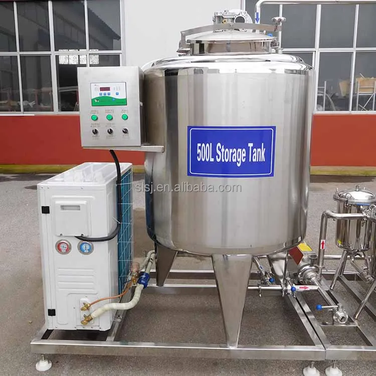 Small Cooling Tanks With Refrigeration Milk Cooler And Pasteurization Unit Milk Production Line