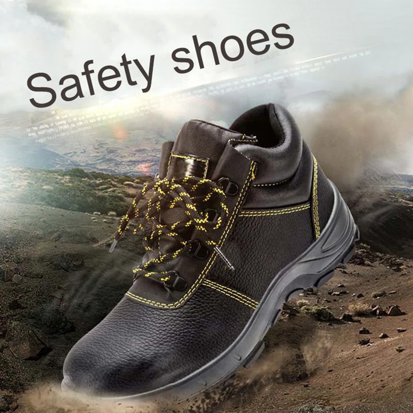 Anti-smashing anti-smashing anti-static PU injection molding wear-resistant safety shoes high quality waterproof customized logo