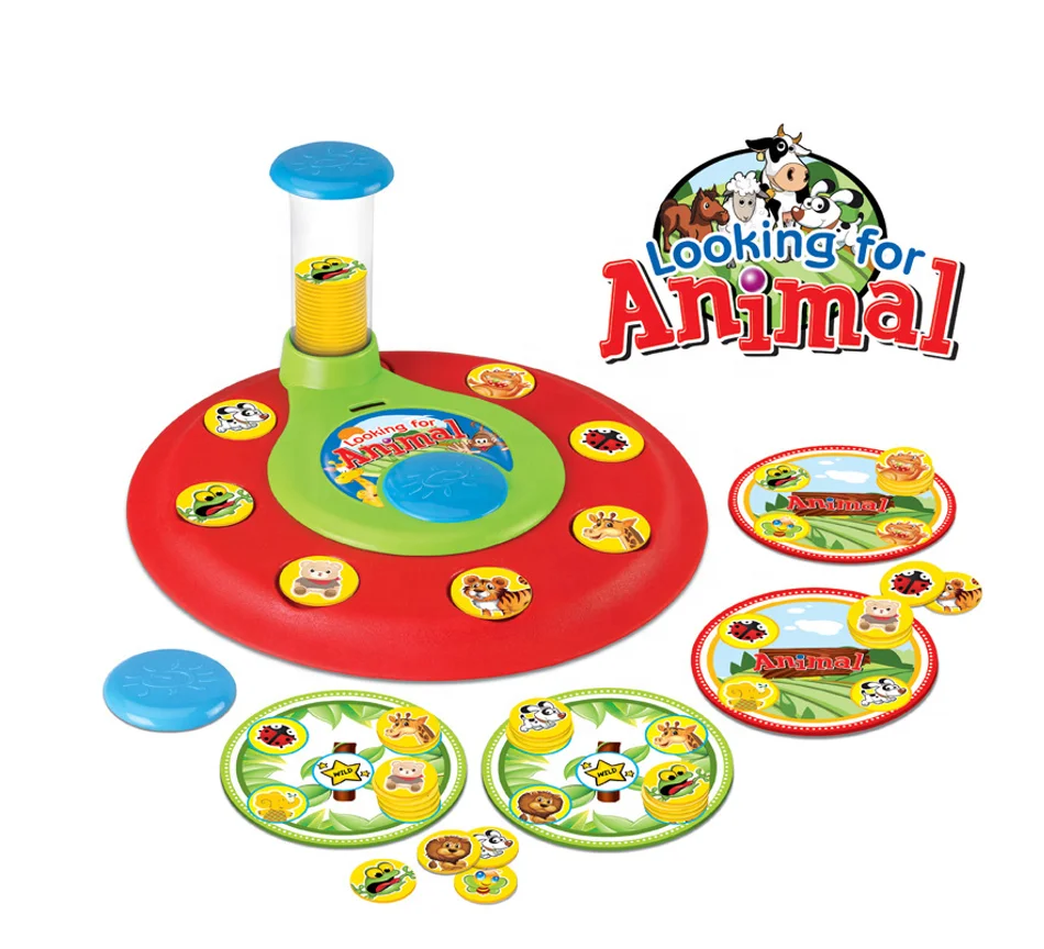 YIWU ALLAHINE Preschool Multiplayer Desktop Games Rotating Board Game Funny Snack Attack Looking Animal Game