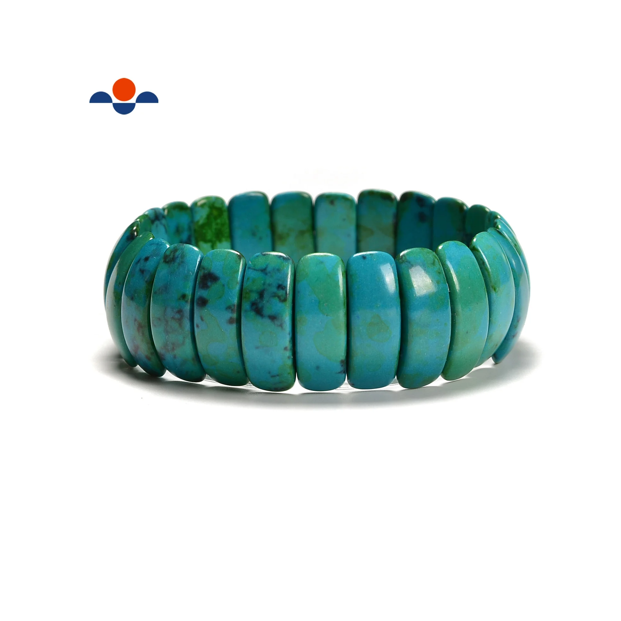 8x23mm Healing Azurite Jade Bangle Bracelet Double Drill Oval Shape Bangles Bracelets for Women Men