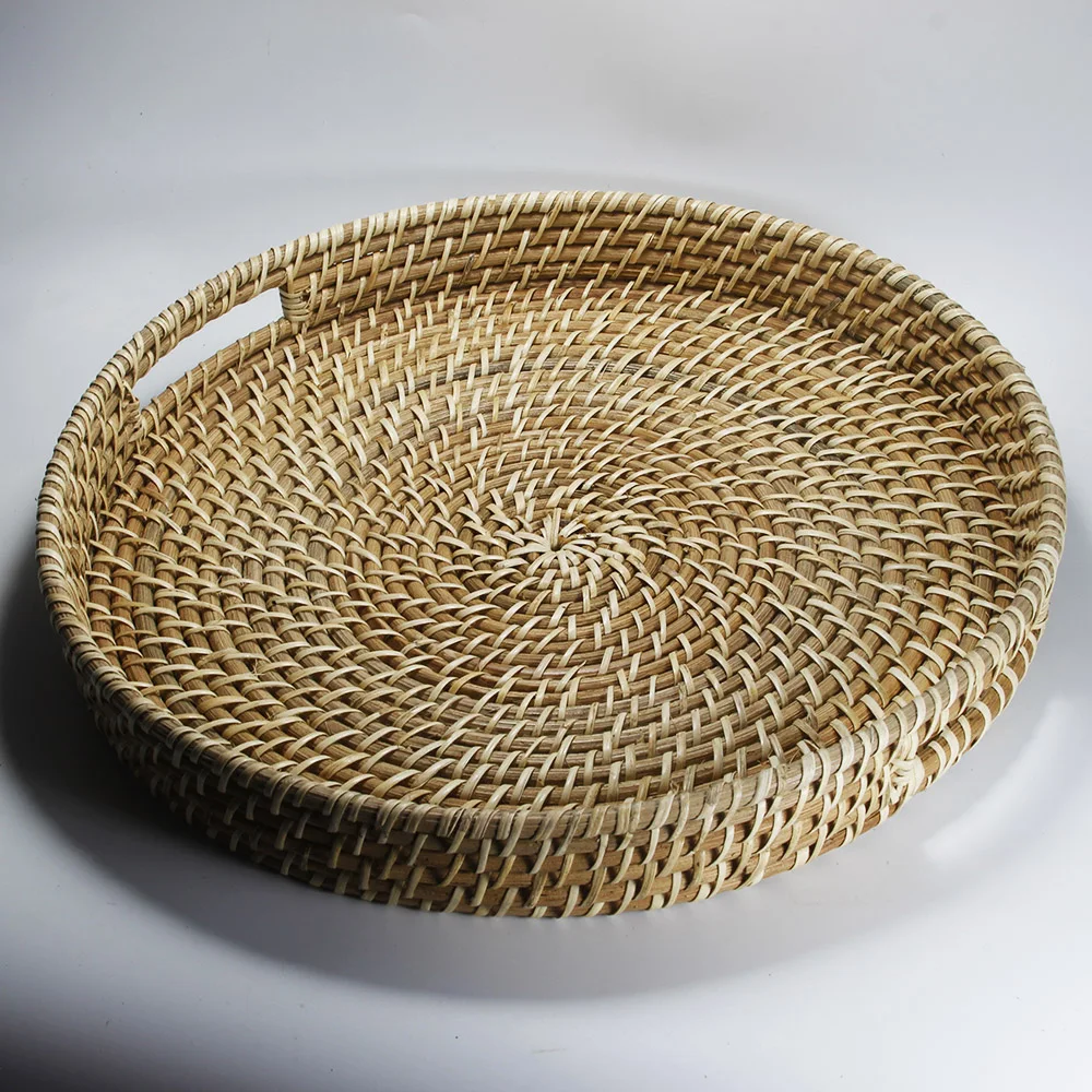 Vietnam handmade tableware woven bamboo wicker rattan serving storage tray
