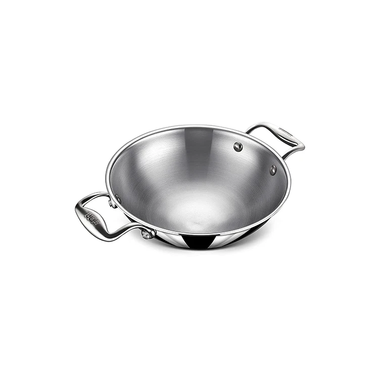 Kadai Индукционная дружественная трехслойная нержавеющая сталь Kadhai заводская цена чугунная посуда наборы стальная крышка подарочная коробка и Master