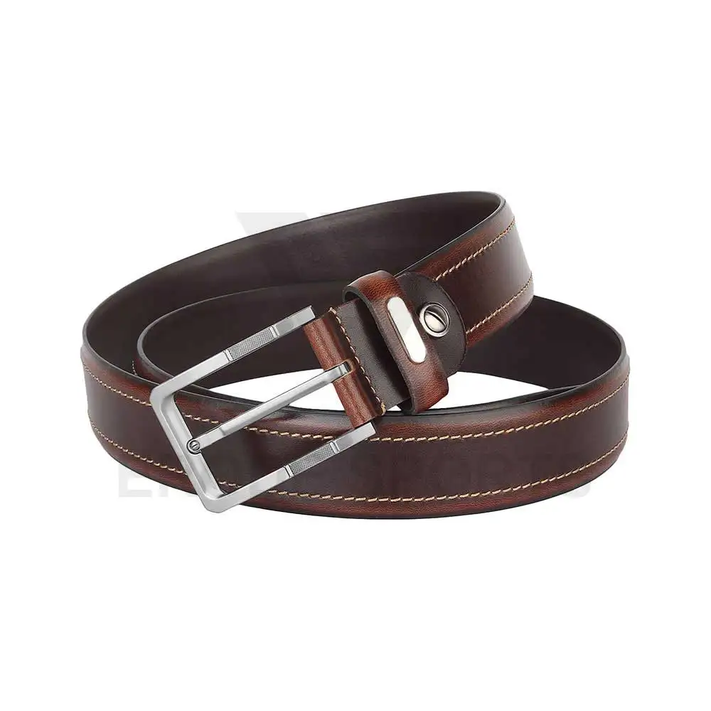 2022 Hot Double Sides PU Leather Reversible Belt for Men Black and Brown Dress Belt Rotate Buckle Belt