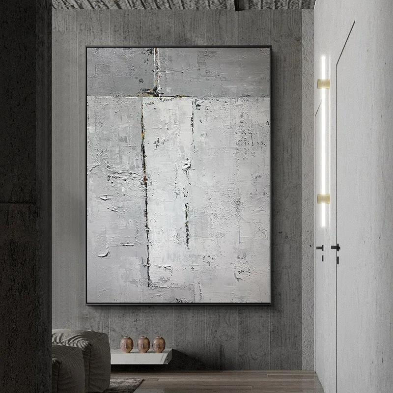 
Abstract Canvas PaintingGray Poster and Print Modern Wall Picture for Living Room Luxury Huge Wall Art 