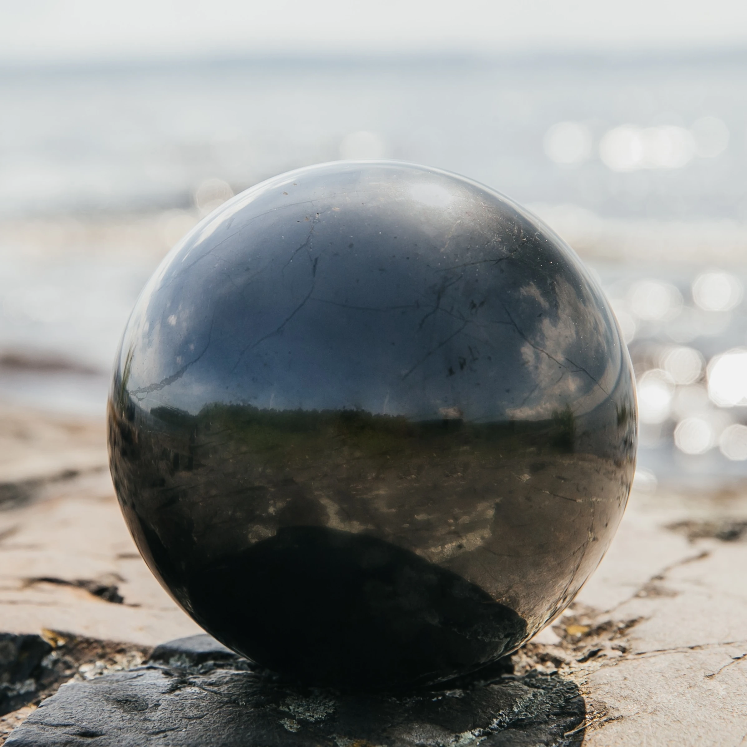 Shungite ball 9 cm from  karelia. crystal sphere ball, shungite stone from emf protection. decorative sphere wholesale