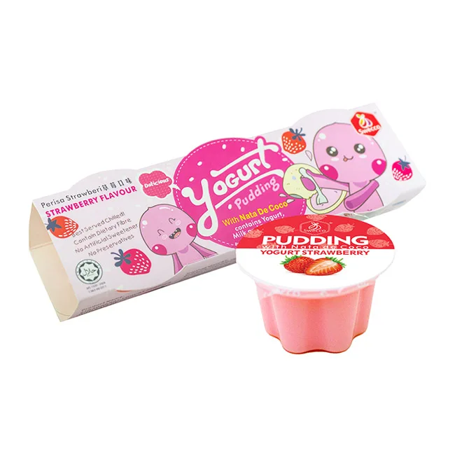 Хит продаж клубничный йогурт пудинг ароматизированный желе вкусный и легкий не слишком сладкий лучший для десерта после еды