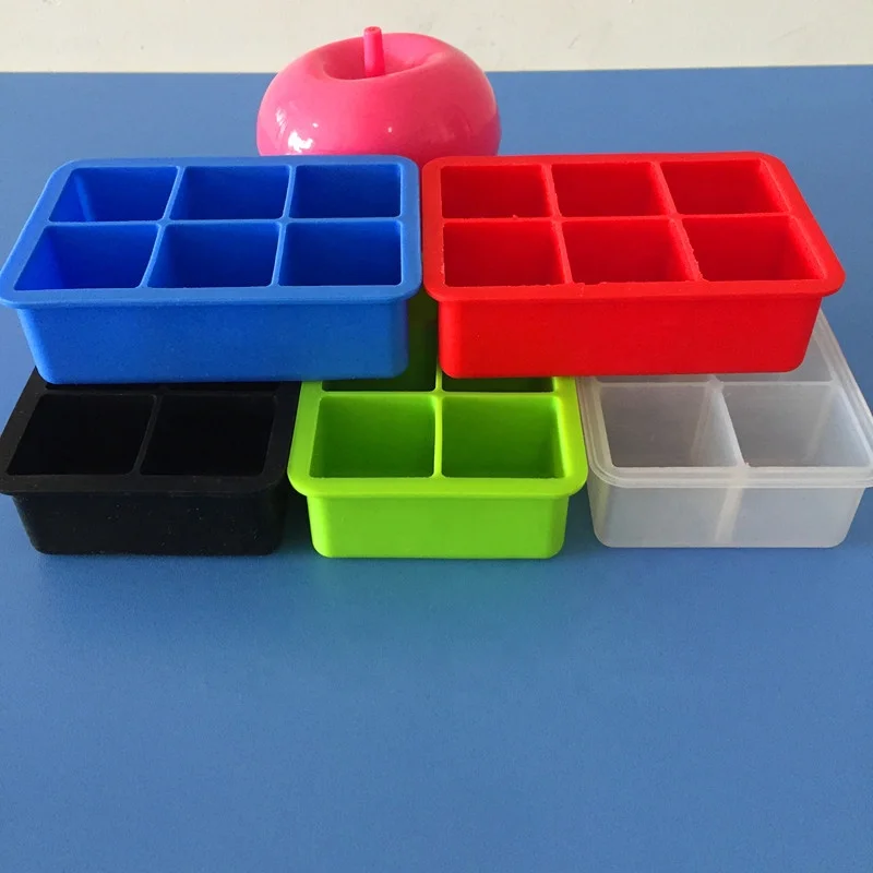 6 шт. квадратная силиконовая форма для льда