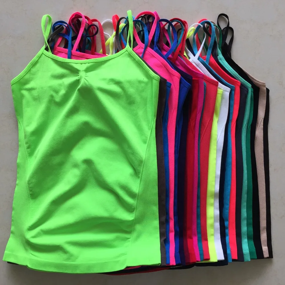 Women Seamless Lady Solid Plain Tank Tops Sweet Candy Color Casual Women Underwear Camisole