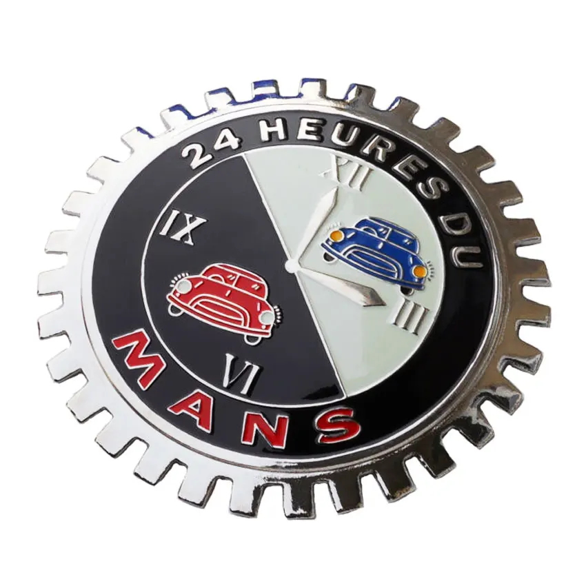 custom made soft enamel chrome metal car grill medallion