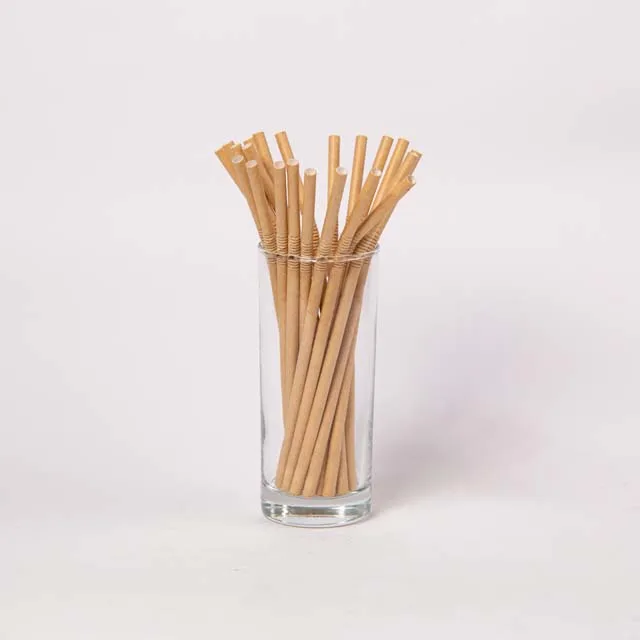 March Expo 2022 hot selling China Wholesale Supplier Eco-friendly Food Drink Cocktail Biodegradable Natural color Custom Disposable Drink Paper Straw