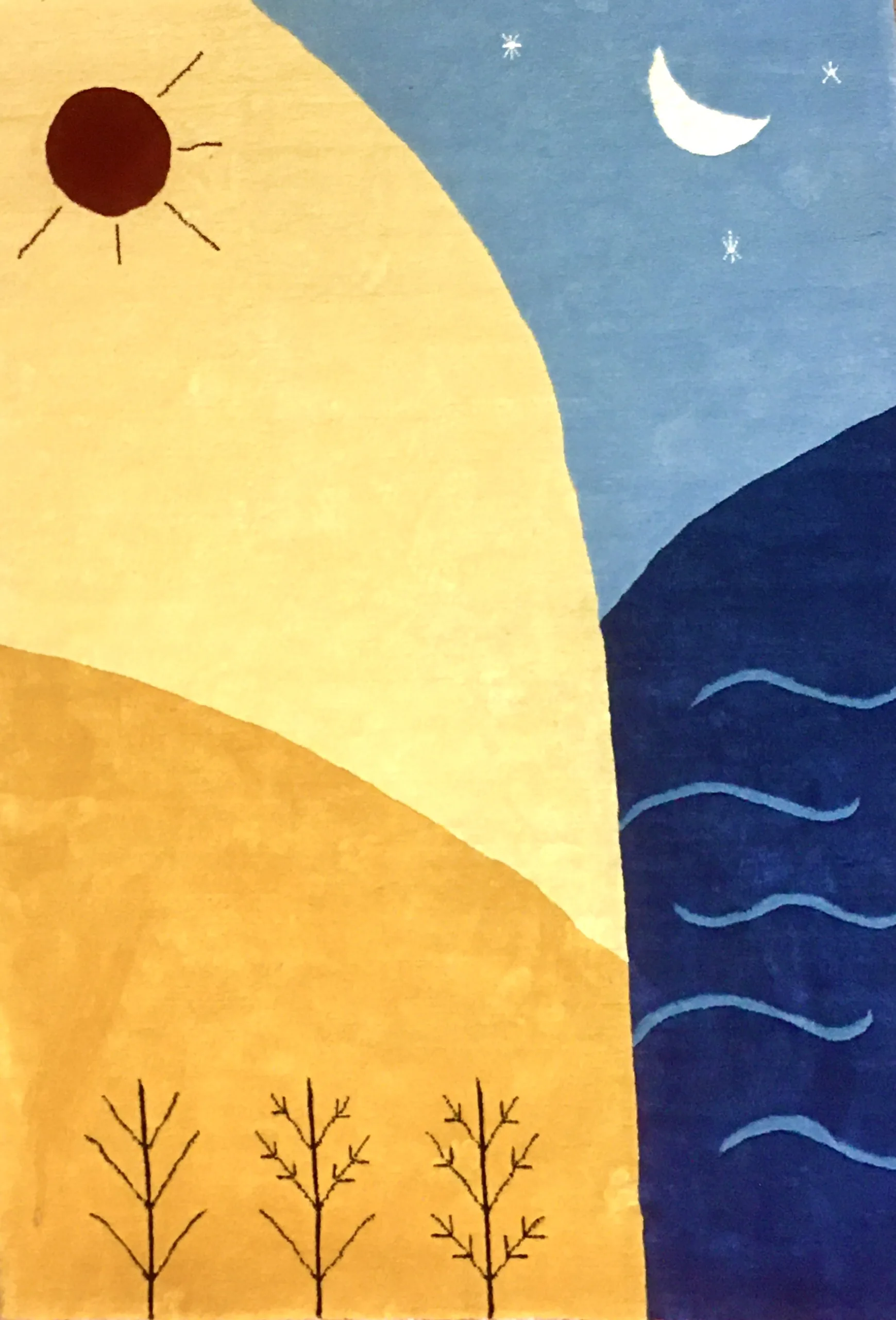 Non-Chemically Washed  Rectangular  Hand-Knotted Woollen 1.7x2.4m Carpet In Various Designs From Vietnam