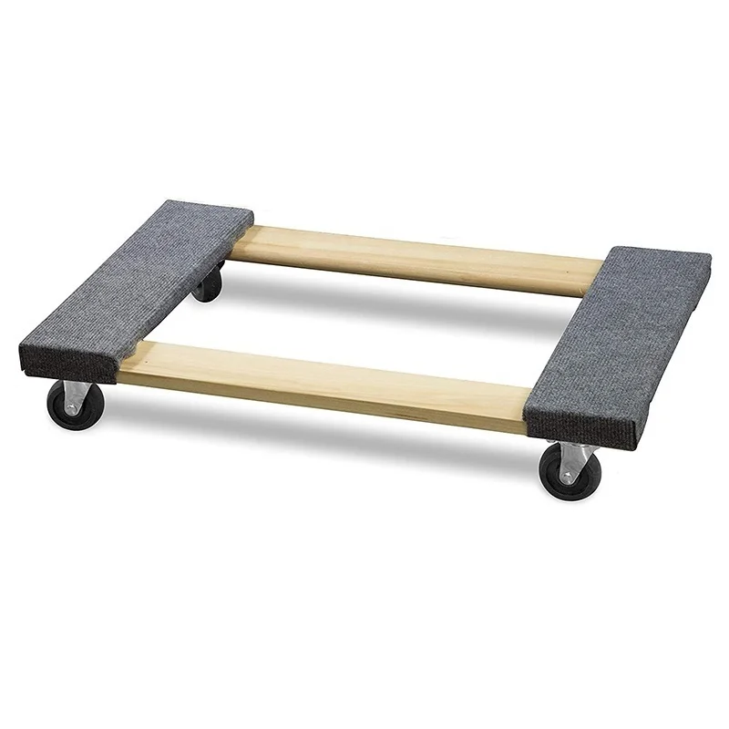 Four-wheel Plastic High Capacity Lightweight Polypropylene Smoothly Approach All Directions 660lbs Wood Mover Dolly