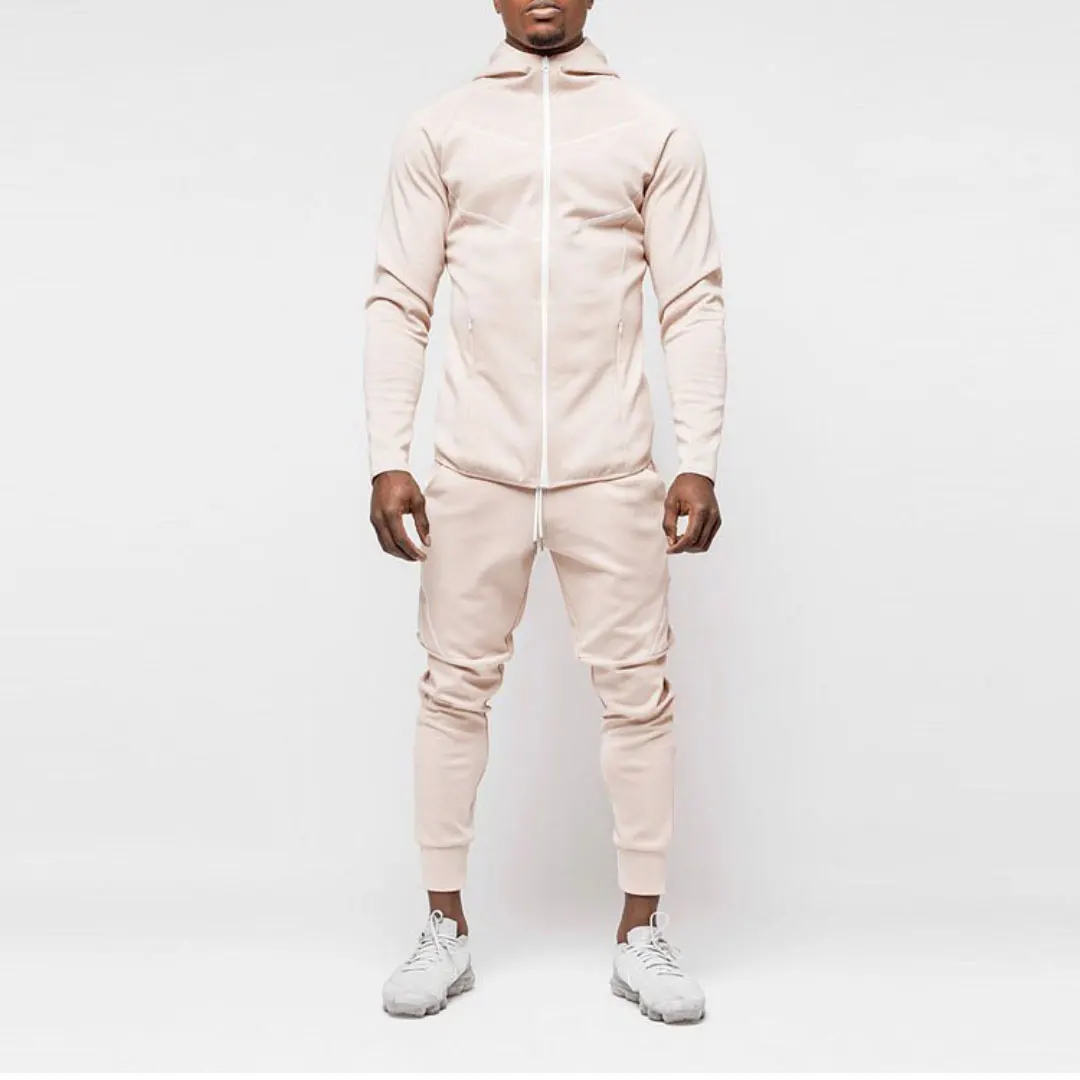 Top fashion trendy tracksuits custom tracksuit men 100% polyester sweatsuit Custom Blank Sportswear Cotton