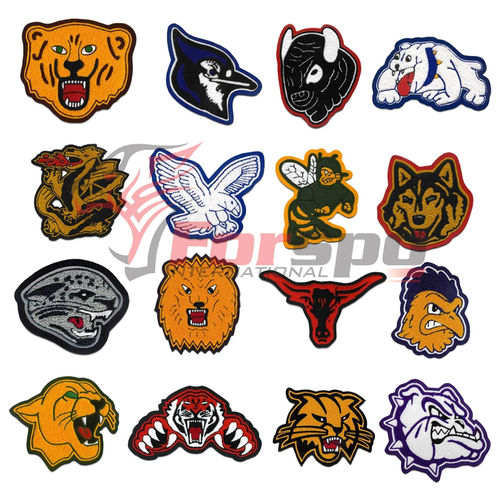 High School  Letterman Jacket With Chenille Patches