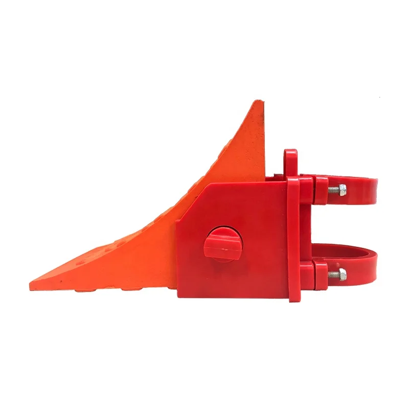 
Plastic Red Truck Wheel Chock Holder 200*180*100Mm/0.55Kg With 3Inch External Roll Bars 