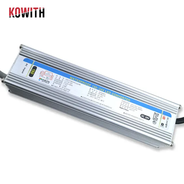 Водонепроницаемый светодиодный драйвер постоянного тока IP67, конвертер высокого качества SMPS 24 В 150 Вт, источник питания для светодиодной лампы, Сделано в Корее