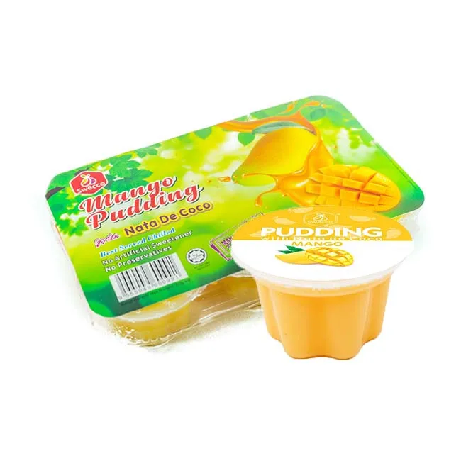 Fast Delivery New Zealand Milk Powder Fruity and Milky Mango Pudding with Nata de Coco Contain Fruit Juice Made In Malaysia
