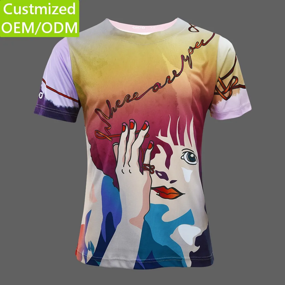 Printing Manufacturing Equipment Long Sleeve Custom Logo Polyamide T Shirt