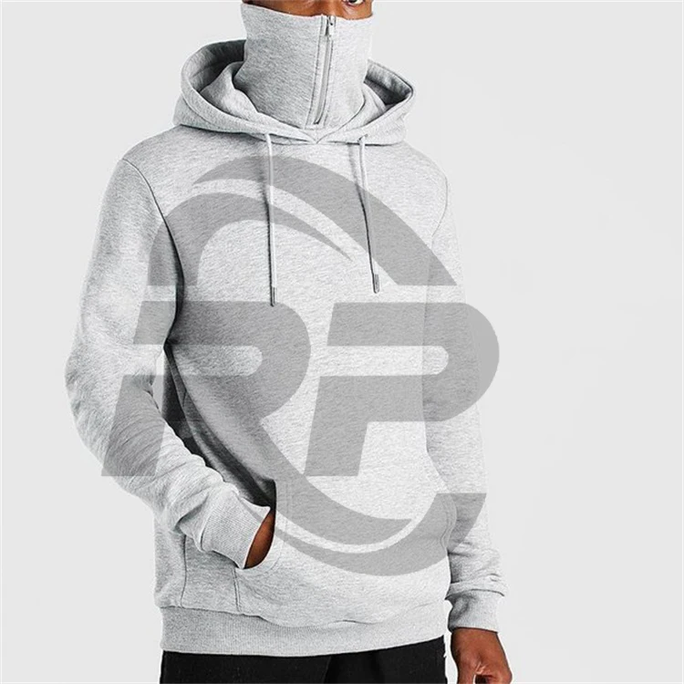 Высококачественный пуловер на молнии с карманами на заказ, мужские толстовки