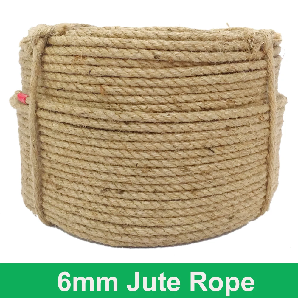Eco Friendly Natural Jute Rope Twine Rolls Hemp Twisted Cord Macrame String DIY Basket