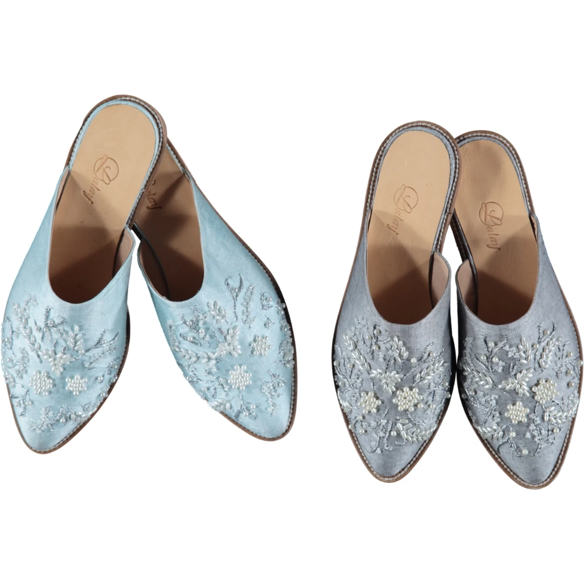 Handmade Shoe Genuine Leather with Embroider Women Indoor and Outdoor Non slip Comfortable Soft Leather Female Slippers