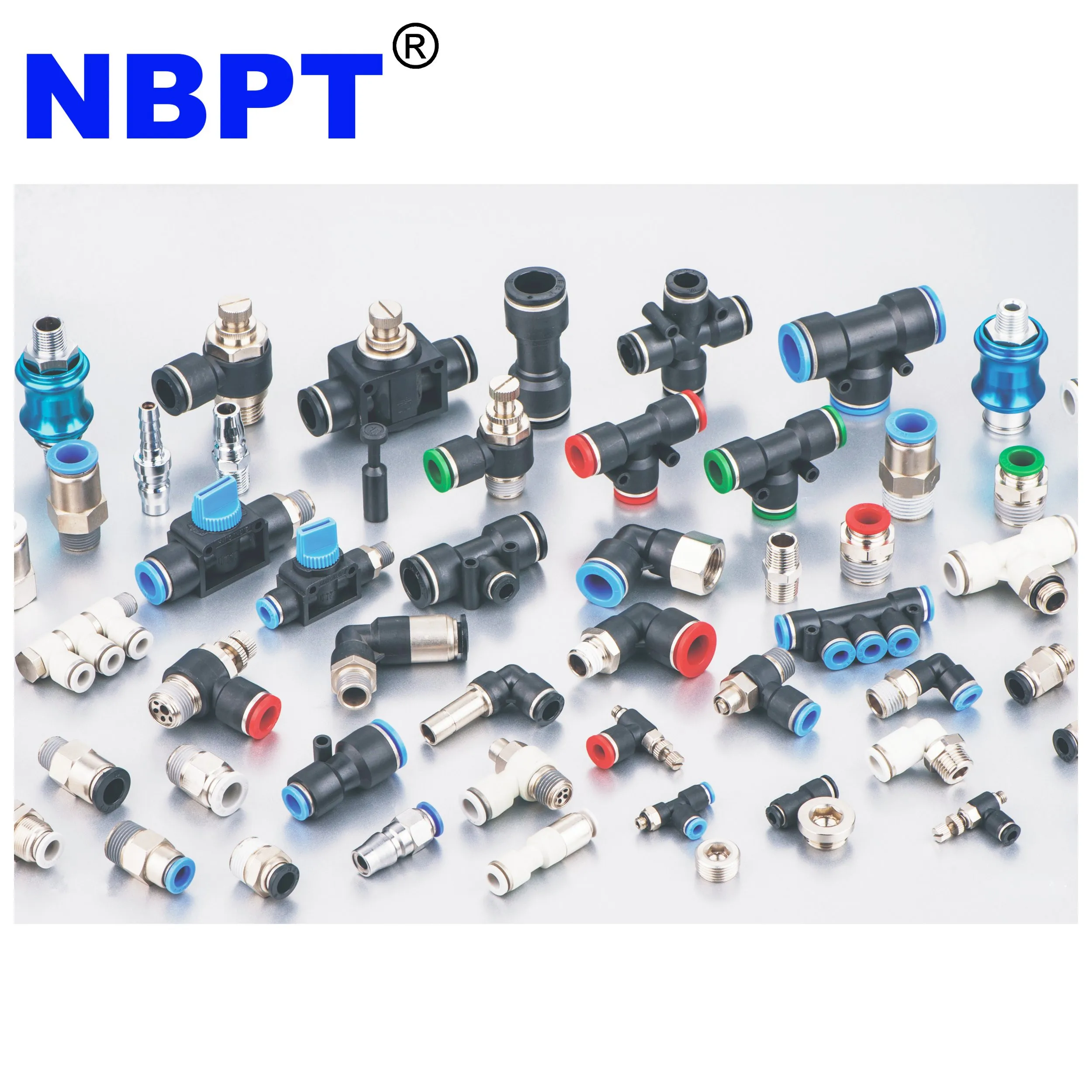 Unequal Tee Reducer , PGT series Quick Connect One Touch Push In To Connect Fitting by NBPT