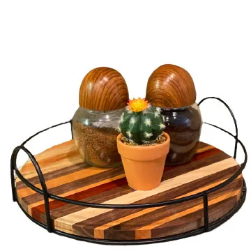 decorative butterfly hand made metal lazy susan turntable