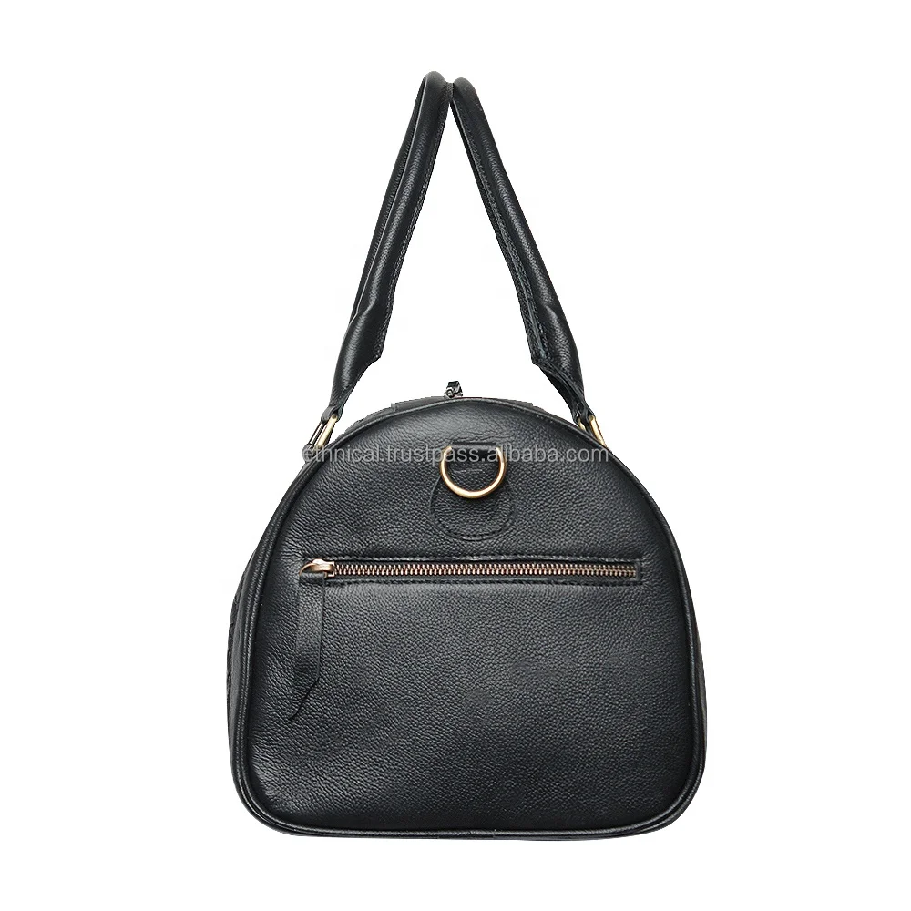 Luxury Designer Hand Weave Cow Leather Travel Duffle Weekender Bag Ladies Fashion Handbags