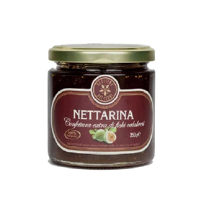 Nettarina, бархатное качество, 100 г, стеклянная ваза, инжектор, фруктовый джем