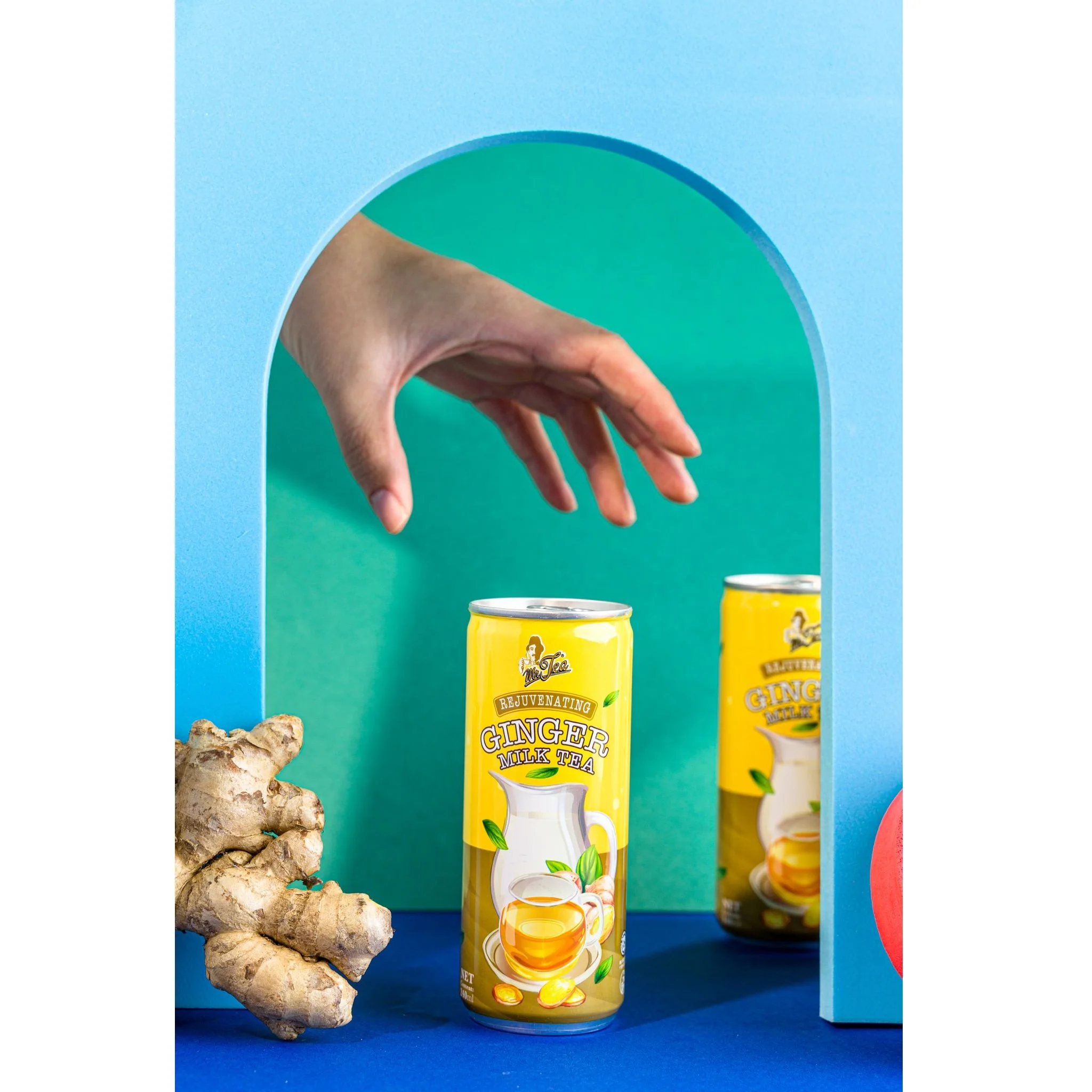 Ready To Drink OEM Warm Body Bulk Can Blended Tea Drinks Energize Breakfast Instant MR TEA Ginger Milk Tea 240ml x 24c