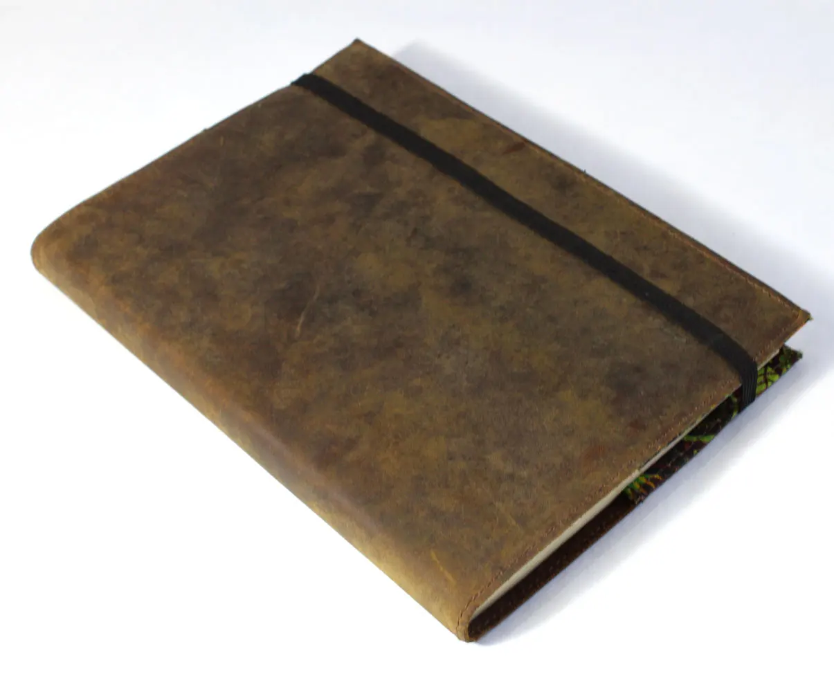 Ручной работы мягкая переработанная кожа Обложка для рисования рисовая бумага подарок OEM карандаш кожаная тетрадь журнала A5