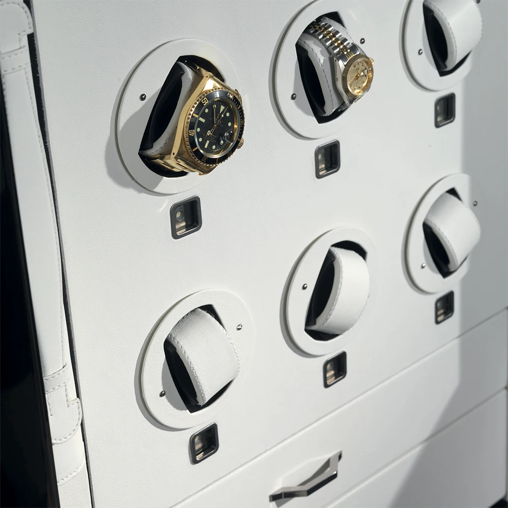 Armoire in polished ebony with safe. Made in Switzerland watch winders