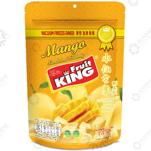 Suitable for Diet Low Carbohydrate No Sugar Special Taste Premium Quality Freeze-Dried Mango 50g Per Pack From Thailand