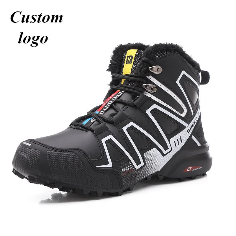 Moyo Wholesale Factory Price Men Snow Boots Outdoor Climbing hiking Shoes Microfiber Leather Warm Fur Snow Ankle Boots