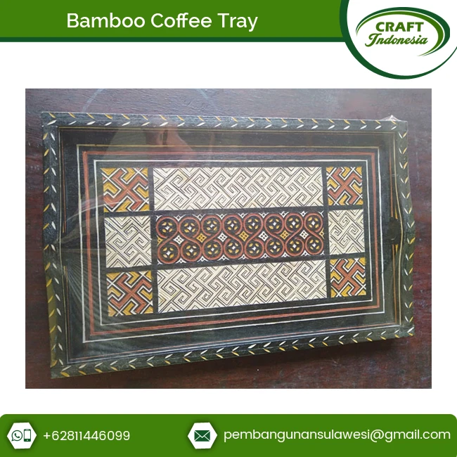 Wholesale Hotel Supplies Solid Wood Bamboo Coffee Serving Trays