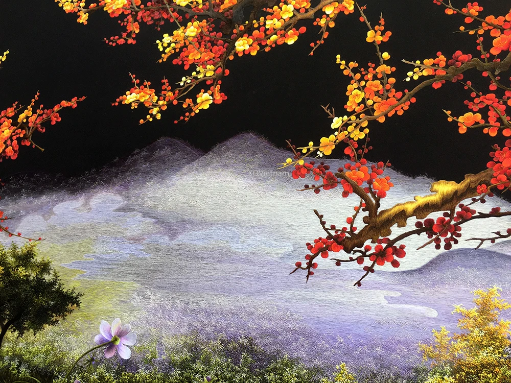 Высококачественная ручная вышивка возвращение пружины с помощью высокой технологии вышивки